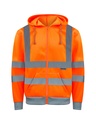 Korntex Hi-Vis Zipper Hoodie EN 20471, neonorange, XXL