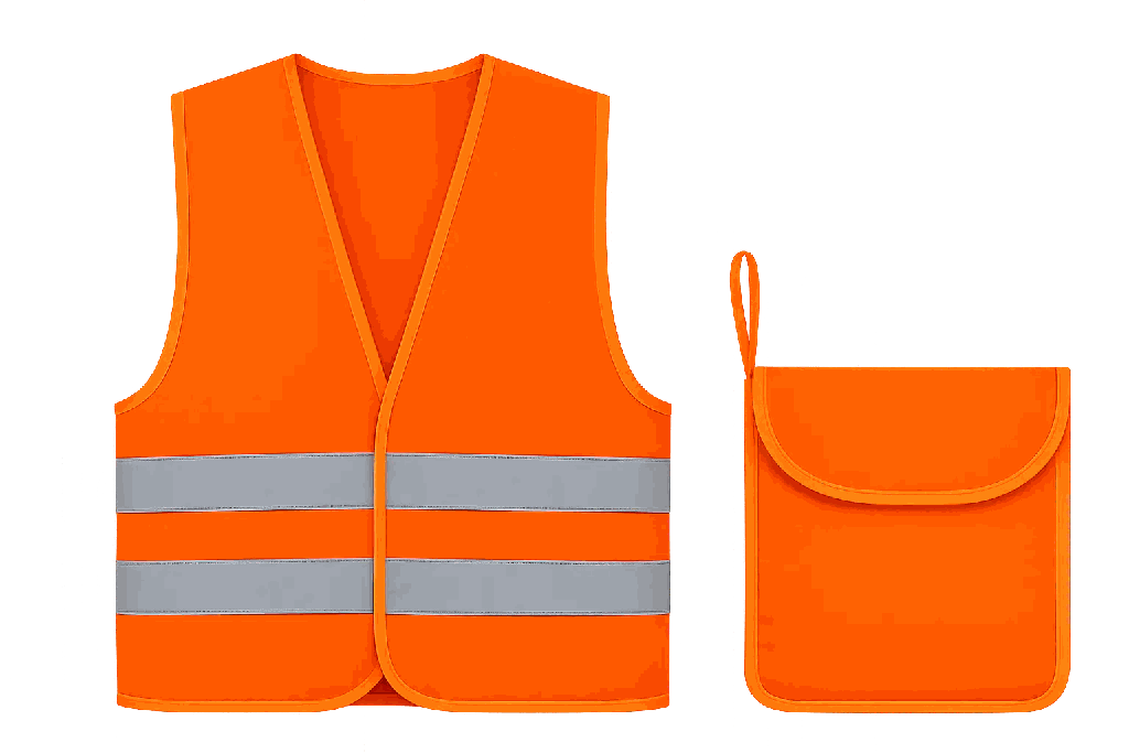 Korntex Warnweste Basic im Beutel EN 20471 , neonorange