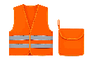 Korntex Warnweste Basic im Beutel EN 20471 , neonorange