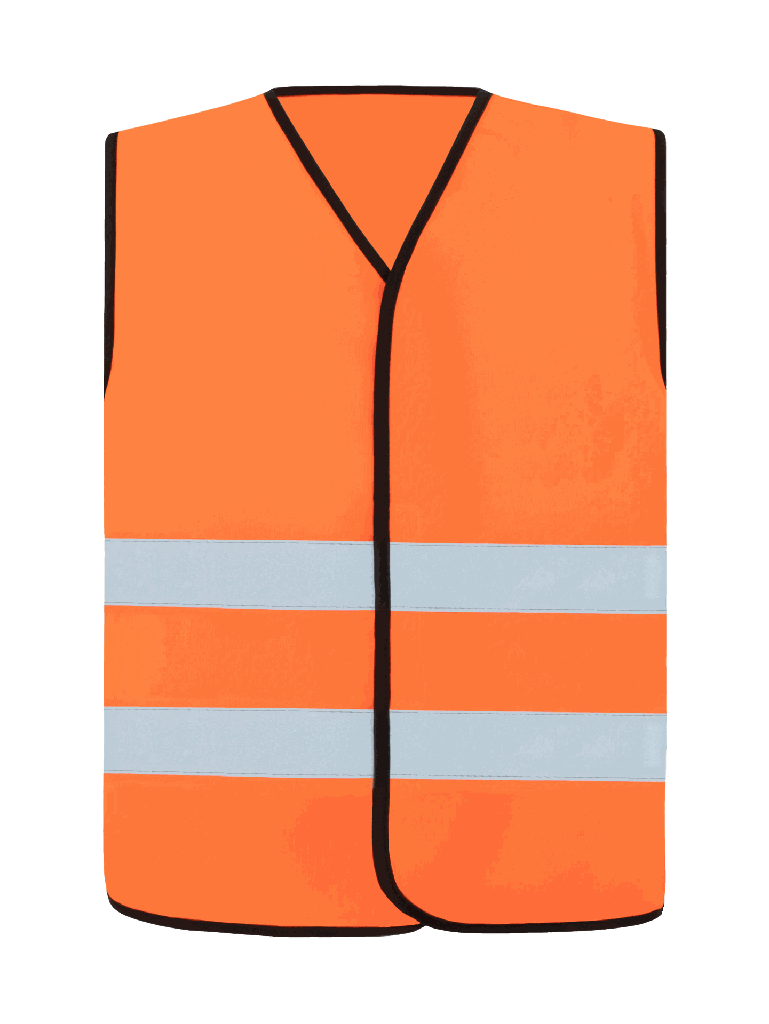 Korntex Warnweste CF mit schwarzem Saum EN 20471, neonorange, S/M