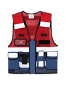 Korntex taktische Mesh Einsatzweste, rot/navyblau, XXL/4XL