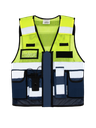 Gilet tactique en mesh Korntex - gelb/navyblau - XXL/4XL