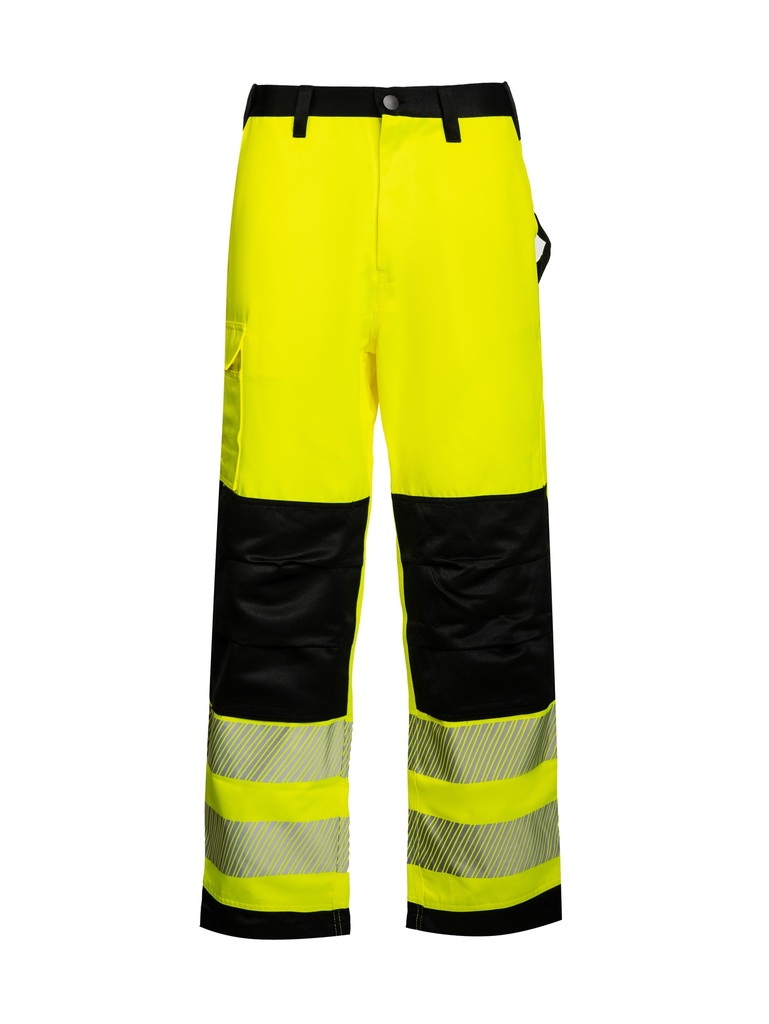 Korntex EOS Hi-Vis Hose EN 20471, schwarz/neongelb, Gr.25, kurz