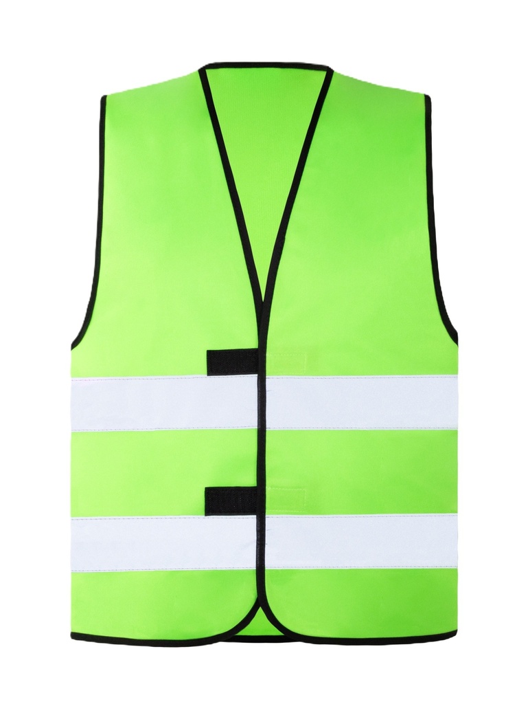 Korntex Funktionsweste mit schwarzem Saum, neongrün, 5XL