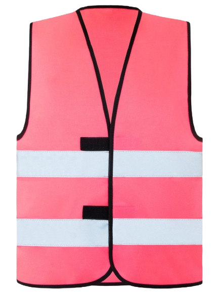 Korntex Funktionsweste mit schwarzem Saum, neonpink, M